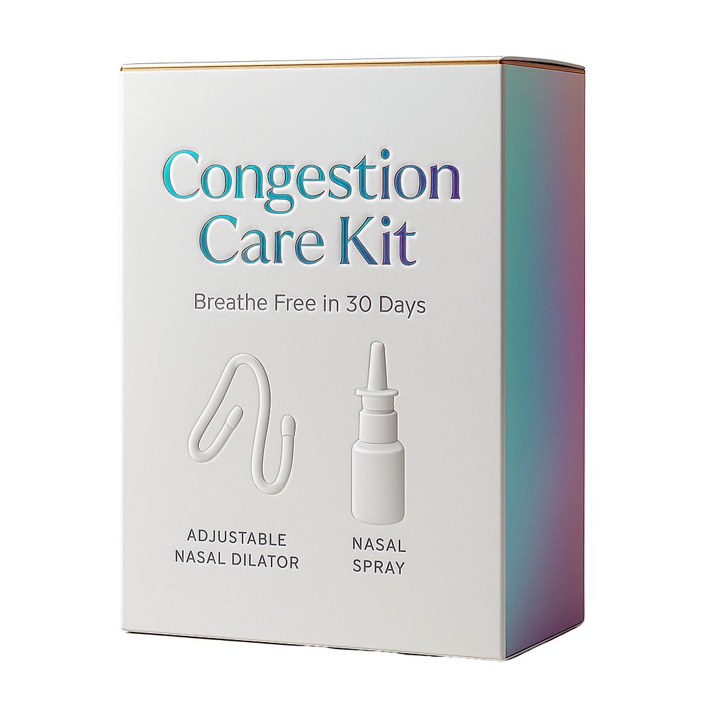 NasalAid Nighttime Congestion Care Kit — HOCl Nasal Spray + Adjustable Dilator (30-Day Program)